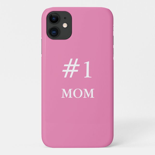 Capa Para iPhone 11 Menina Rosa #1 Mãe (Verso)