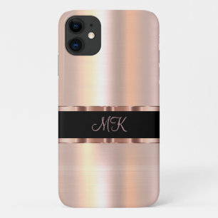 Capa Para iPhone 11 Meninas clássicas Rosa com cores Douradas