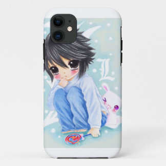 Capa Para iPhone 11 Menino bonito do anime com o coelho do pirulito e