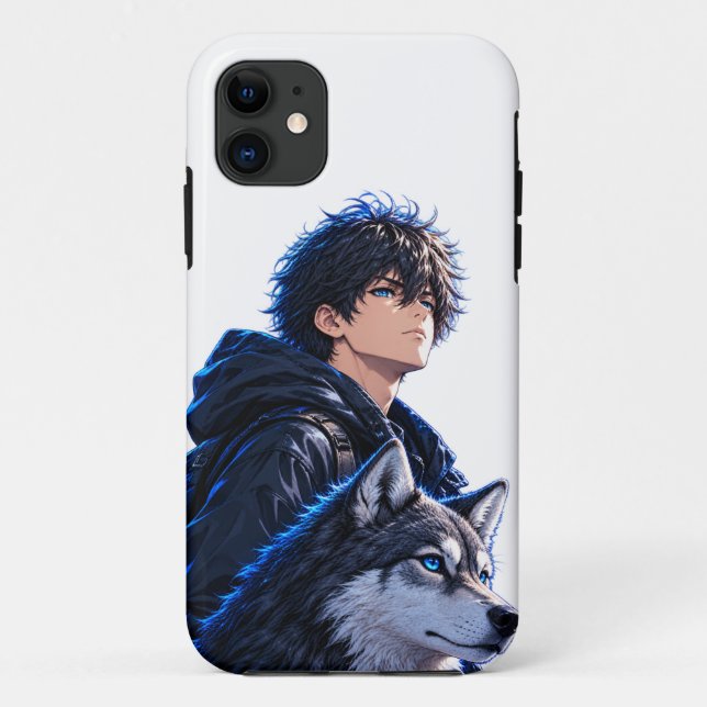 Capa Para iPhone 11 Menino de anime  (Verso)