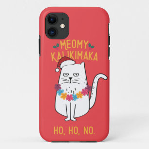 Capa Para iPhone 11 Meowy Kalikimaka - Feliz Natal para Gatos