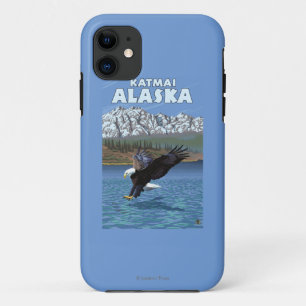 Capa Para iPhone 11 Mergulho da águia americana - Katmai, Alaska