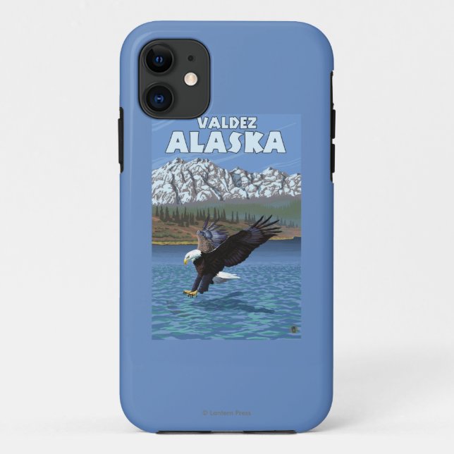 Capa Para iPhone 11 Mergulho da águia americana - Valdez, Alaska (Verso)