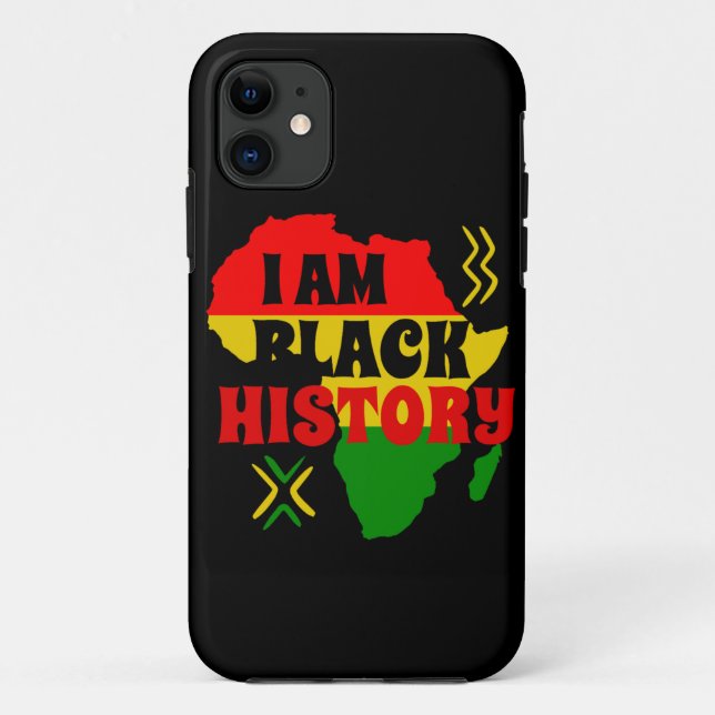 Capa Para iPhone 11 Mês da História Negra, Americano Africano (Verso)