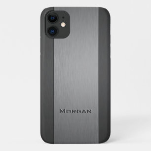Capa Para iPhone 11 Metais Brutos - Dois matizes - Nome