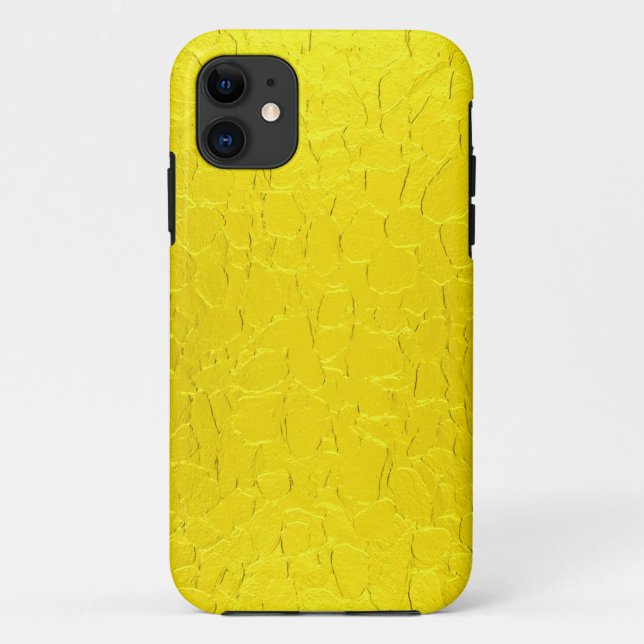 Capa Para iPhone 11 Metal de aço inoxidável amarelo (Verso)