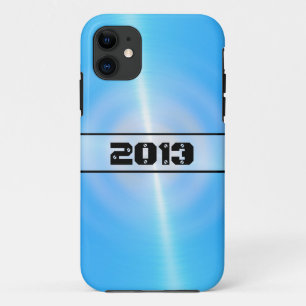 Capa Para iPhone 11 Metal de aço inoxidável brilhante azul 10