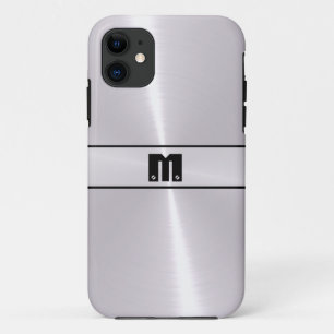 Capa Para iPhone 11 Metal de aço inoxidável de prata brilhante 5