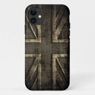 Capa Para iPhone 11 Metal Union Jack do Grunge