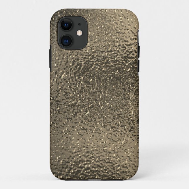Capa Para iPhone 11 Metálico de bronze em martelo| Personalizado (Verso)