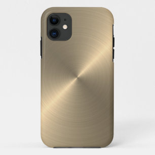 Capa Para iPhone 11 Metálico Dourado radial Personalizado