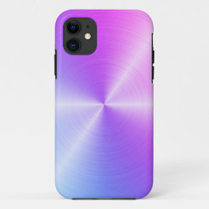 Capa Para iPhone 11 Metálico Raio Azul Personalizado