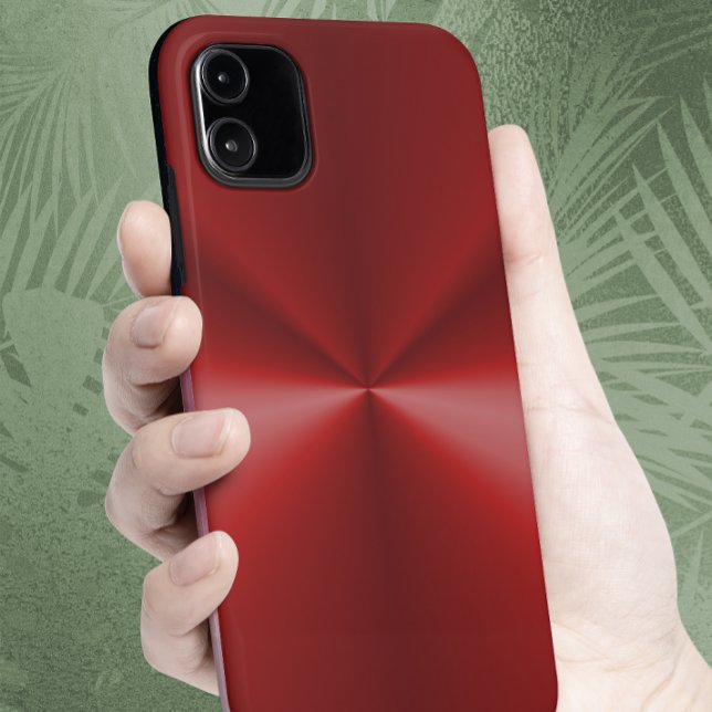 Capa Para iPhone 11 Metálico Vermelho (Criador carregado)