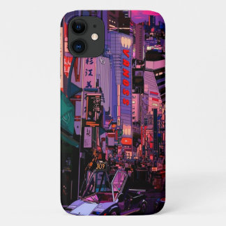 Capa Para iPhone 11 Metrópolis Neon Cyberpunk