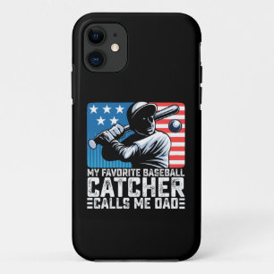 Capa Para iPhone 11 Meu Catcher de Beisebol Favorito Me Chama de Papai