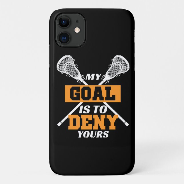 Capa Para iPhone 11 Meu Objetivo É Negar O Seu Lacrosse (Verso)