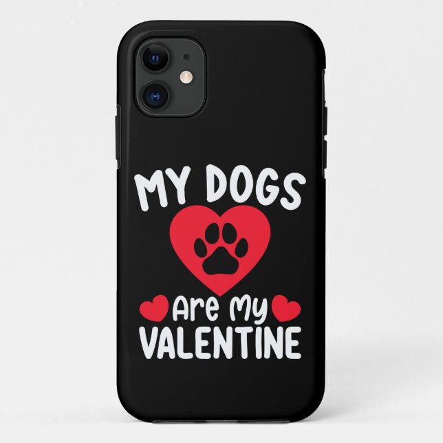 Capa Para iPhone 11 Meus Cachorros São Meus Amantes De Pet Engraçados  (Verso)