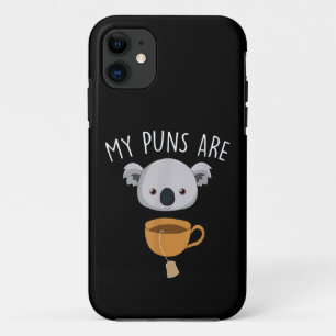 Capa Para iPhone 11 Meus trocadilhos são koala chá piadas engraçadas d
