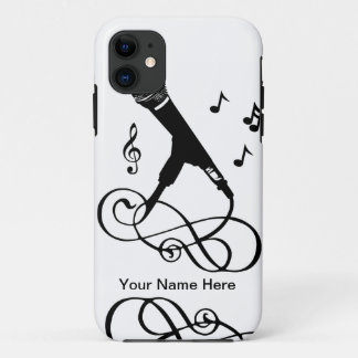 Capa Para iPhone 11 Microfone musical da música do músico do cantor