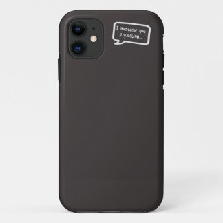 Capa Para iPhone 11 mim bigode você uma mini cinza da pergunta