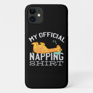 Capa Para iPhone 11 Minha camisa oficial de dormir - Girafa preguiçosa