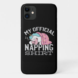 Capa Para iPhone 11 Minha camisa oficial para soneca - Unicórnio pregu