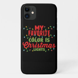 Capa Para iPhone 11 Minha Cor Favorita É Luzes De Natal