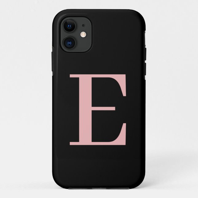 Capa Para iPhone 11 Mínimo de linha limpa inicial moderna (Verso)