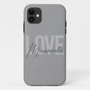 Capa Para iPhone 11 Minneapolis de amor moderno, simples, urbano, lega