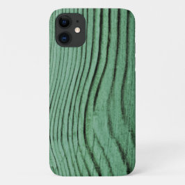 Capa Para iPhone 11 Mint Green Wood Grain Impressão