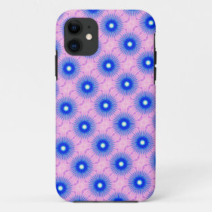 Capa Para iPhone 11 minúscula rosa hipnótica e azul