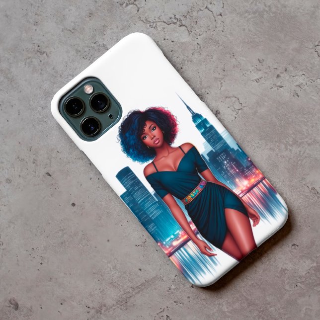 Capa Para iPhone 11 Moça africana na moda afro-afro de moda (Criador carregado)