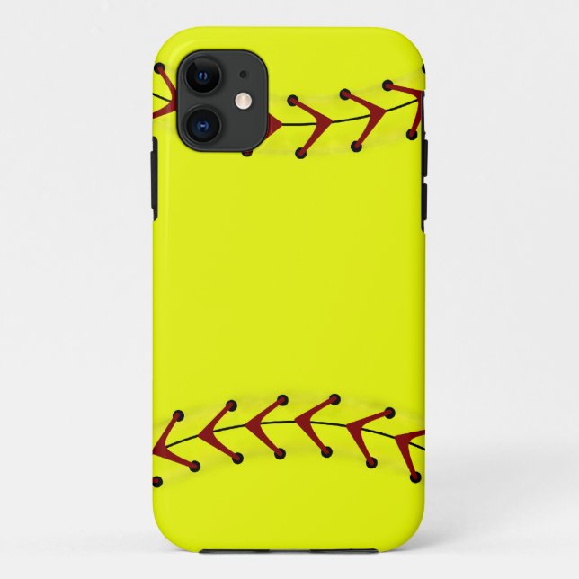 Capa Para iPhone 11 Modas de Softball Fastpitch (Verso)