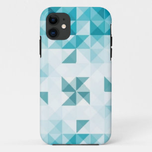 Capa Para iPhone 11 Modelo geométrico abstrato do fundo do azul