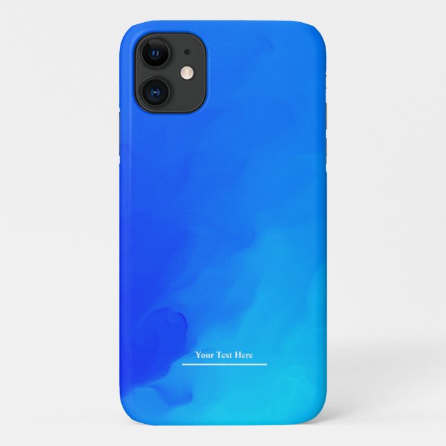 Capa Para iPhone 11 Modelo Personalizado Azul Moderno Elegante (Verso)