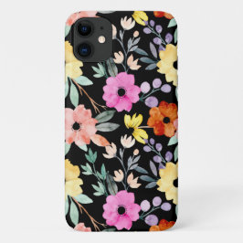 Capa Para iPhone 11 Modern Watercolor Floral Floral Botaners Case-M