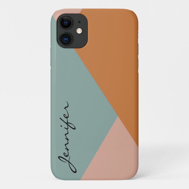 Capa Para iPhone 11 Moderno Abstrato Retrô (Verso)