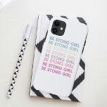 Capa Para iPhone 11 Moderno Colorido Ser Forte Frase de Inspiração de<br><div class="desc">Moderno Colorido Ser Forte Frase de Inspiração de Meninas</div>