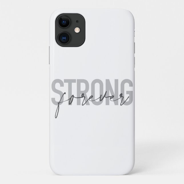 Capa Para iPhone 11 Moderno, simples, elegante design forte para sempr (Verso)