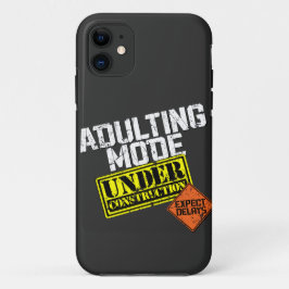 Capa Para iPhone 11 Modo Adulto em Construção uma Adulta Engraçada