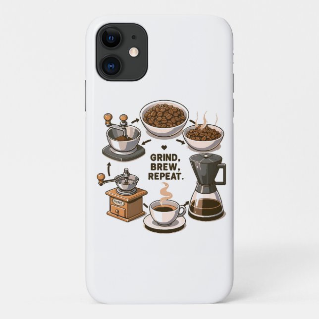 Capa Para iPhone 11 Moer Preparar Repetir (Verso)