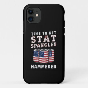 Capa Para iPhone 11 Momento de Ficar Embriagado com Martelo Estrelado