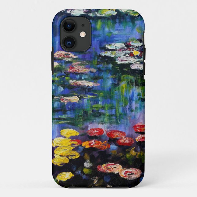 Capa Para iPhone 11 Monet Purple Water Lily iPhone 5 Case (Verso)