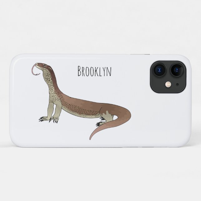 Capa Para iPhone 11 Monitor de desenho de lagarto (Verso (horizontal))