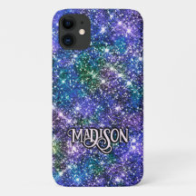 Monograma azul esverdeado verde esmerilado