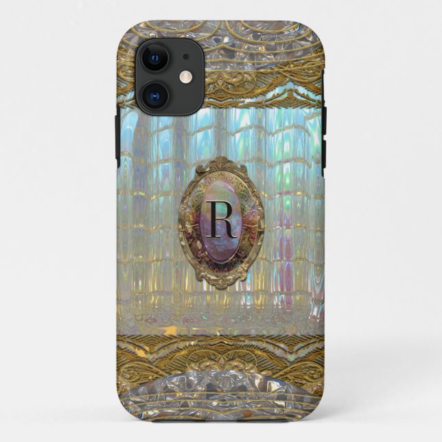 Capa Para iPhone 11 Monograma Barroco Veraspeece (Verso)