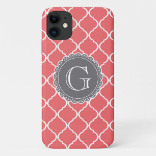 Capa Para iPhone 11 Monograma de Cinzas de padrão de letícia marroquin