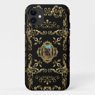 Capa Para iPhone 11 Monograma de Meninas Elegante com geleia