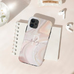 Capa Para iPhone 11 Monograma de Nome Personalizado Iridescente Modern<br><div class="desc">Adicione uma aparência de na moda ao seu telefone com o nosso design moderno e na moda leve e iridescente com um nome personalizado simples e monograma. Arte original de Moodthology Papery.</div>