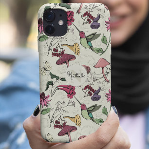 Capa Para iPhone 11 Monograma do Jardim Amarelo Amarelo Chic